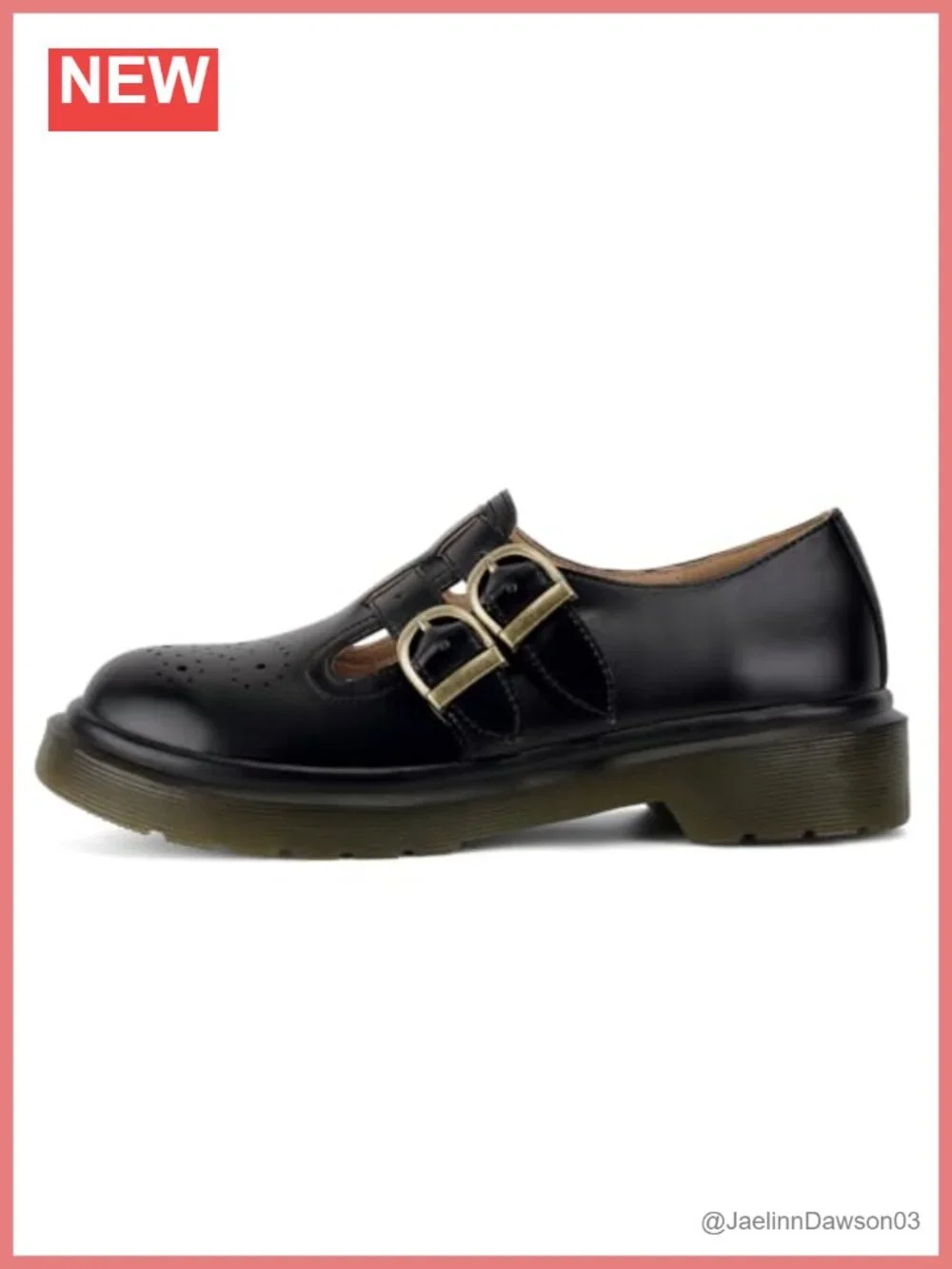 Chunky Platform Mary Janes T-Strap Loafers Faux Leather Round Toe
